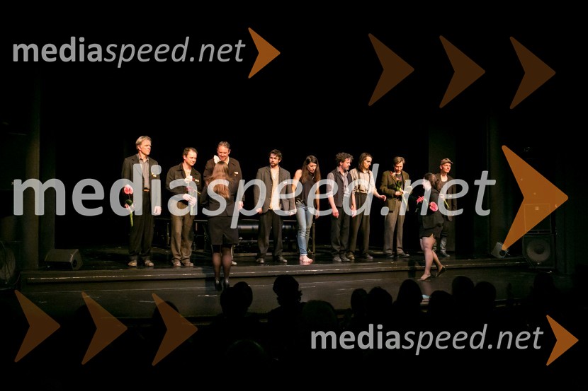  Branko Završan, igralec in dobitnik Večerove nagrade;  Damjan M. Trbovc, igralec;  Igor Žužek, igralec;  Andrej Murenc, igralec;  Minca Lorenci, igralka;  Vojko Belšak, igralec;  Petja Labović, igralec;  Aljoša Koltak, igralec;  David Čeh, igralecNebeški odred, premiera predstave