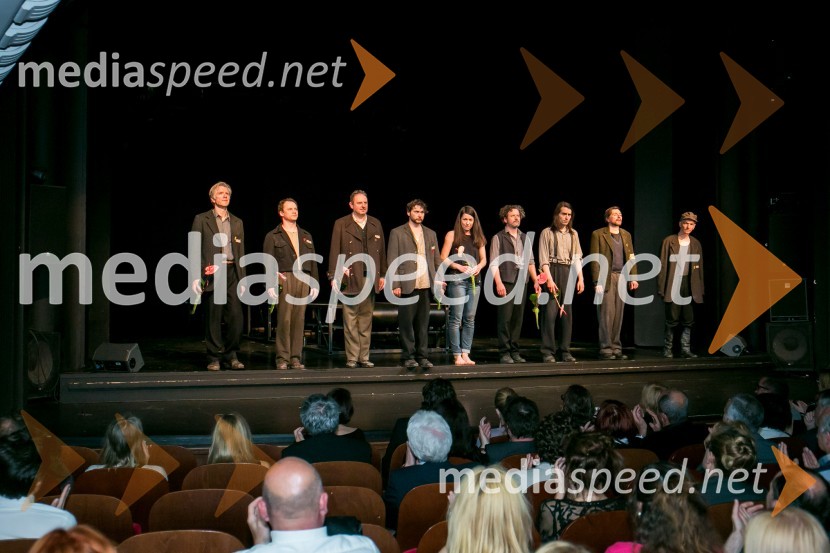  Branko Završan, igralec in dobitnik Večerove nagrade;  Damjan M. Trbovc, igralec;  Igor Žužek, igralec;  Andrej Murenc, igralec;  Minca Lorenci, igralka;  Vojko Belšak, igralec;  Petja Labović, igralec;  Aljoša Koltak, igralec;  David Čeh, igralecNebeški odred, premiera predstave