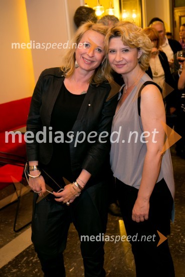  Tatjana Doma, dramaturginja, SLG Celje;  Vesna Pernarčič, igralkaNebeški odred, premiera predstave