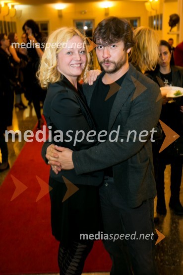 mag. Tina Kosi, upravnica SLG Celje;  Andrej Murenc, igralecNebeški odred, premiera predstave