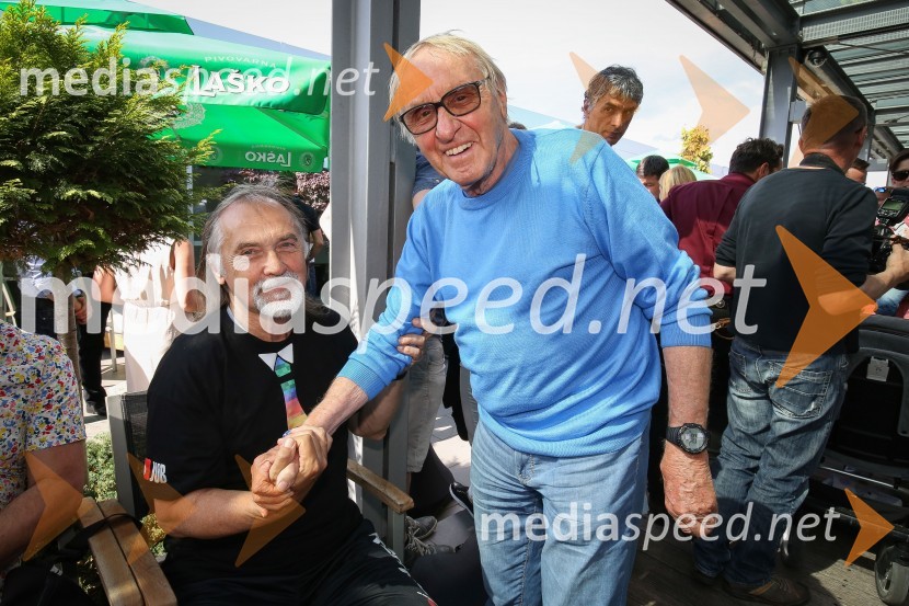  Dragan  Bulič, glasbeni urednik;  Tone Fornezzi - Tof, novinarPredstavitev novega člana skupine Čuki, Miha Novak