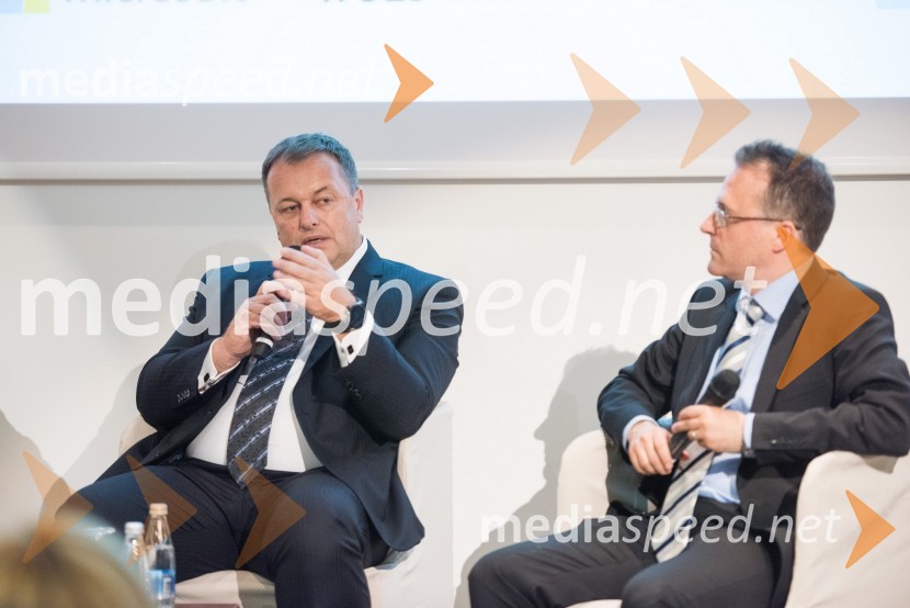  Robert Trnovec, generalni direktor Microsoft Slovenija;  Oliver Currie, PwCUredba o varstvu podatkov, AmCham Fokus