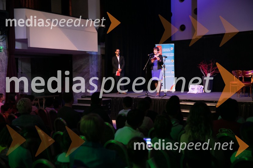  ... ;  Viktorija  Potočnik, direktorica Pionirskega doma2. LIKfest, zaključna prireditev z izdelavo grafike velikanke