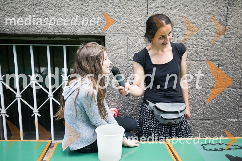  ... ;  Nina  Koželj, profesorica likovne umetnosti in vodja festivala LIKfest2. LIKfest, zaključna prireditev z izdelavo grafike velikanke