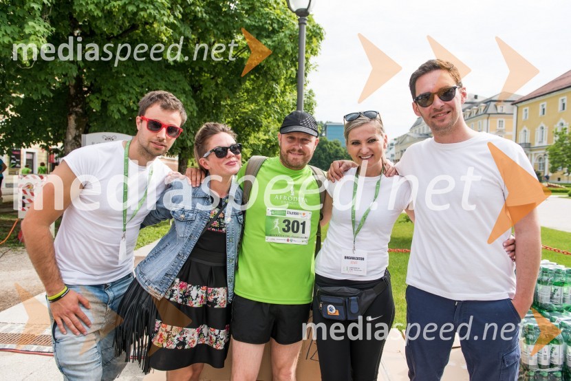  Denis  Kukovič, Štajerski val;  Jana Šušteršič, pevka, zmagovalka šova Slovenija ima talent 2014;  Miha Bercko;  Lidija  Jančič, vodja prireditve in marketinga radia Štajerski val;  Peter Čakš1. Afroditin tek