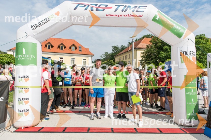 mag. Branko Kidrič, župan, Občina Rogaška Slatina;  Danica Zorin Mijošek, direktorica in ustanoviteljica podjetja Kozmetika Afrodita;  ... ;  Kristijan  Šmid, radijski voditelj, Štajerski val1. Afroditin tek