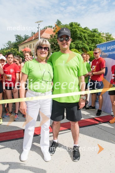  Danica Zorin Mijošek, direktorica in ustanoviteljica podjetja Kozmetika Afrodita;  Iztok Zorin,  direktor tehnoloških procesov Kozmetike Afrodita1. Afroditin tek