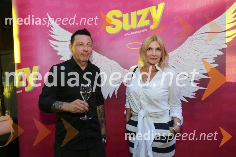  Aleš Uranjek, glasbeni menedžer;  Helena Blagne, pevkaVIP druženje pod zvezdami  z revijo Suzy