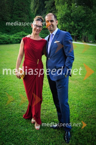  Katja Mlakar, agencija AVI;  Marko  Mlakar, direktor in partner, Amrop Adria, predsednik organizacijskega odbora Kresna noč 2017Kresna noč 2017