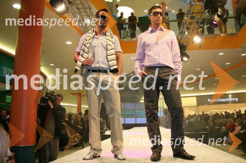 Gašper Grošelj, maneken in Iztok Hodnik, maneken in nekdanji atletModna revija Simply the best v Europarku