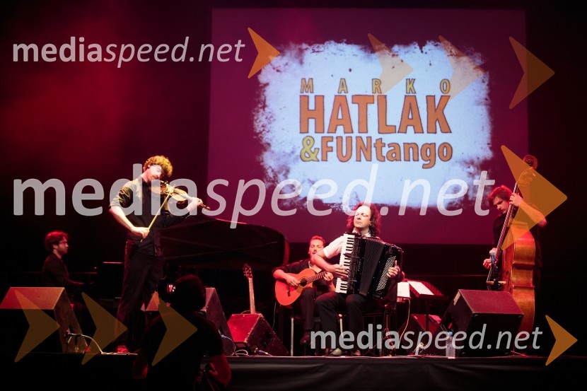  Jan Sever, pianist;  Dejan Gregorič, violinist;  Andrej Pekarovič, kitarist;  Marko Hatlak, glasbenik;  Jošt Lampret, glasbenikMarko Hatlak,  FUNtango in Iztok Mlakar, koncert