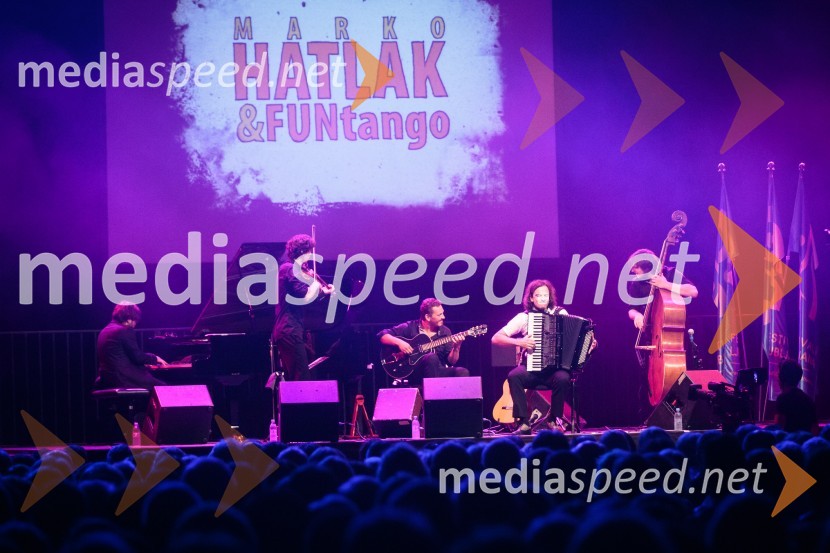  Jan Sever, pianist;  Dejan Gregorič, violinist;  Andrej Pekarovič, kitarist;  Marko Hatlak, glasbenik;  Jošt Lampret, glasbenikMarko Hatlak,  FUNtango in Iztok Mlakar, koncert