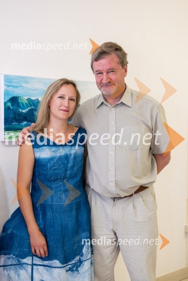  Laura Murto, umetnica, učiteljica likovne umetnosti;  ... Modra roža in druge ptice, otvoritev razstave