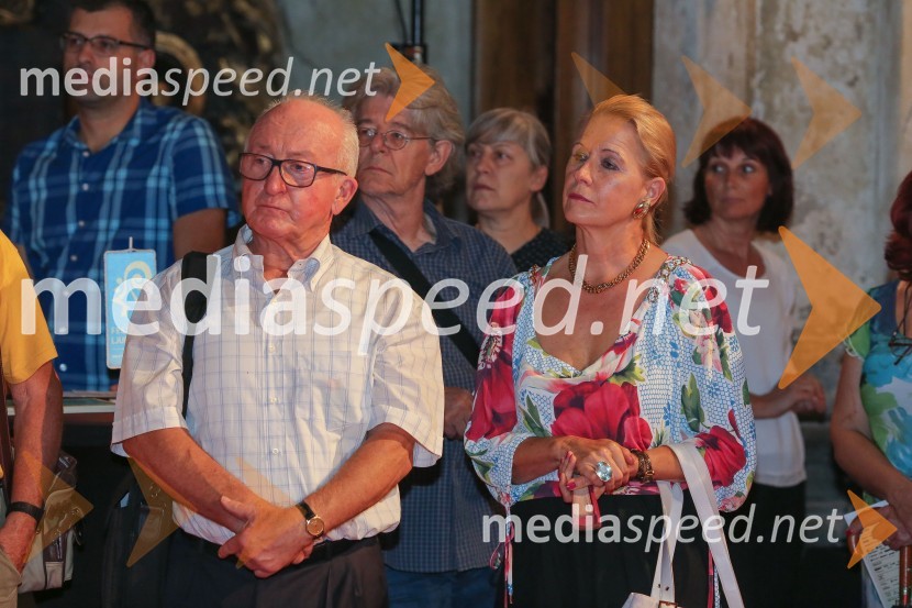 Boštjan Pirc, galerist;  Katjuša Rojac, galeristkaHommage Negovanu Nemcu: Trideset let pozneje, otvoritev razstave