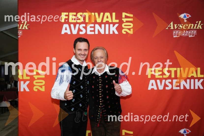  Blaž Švab, pevec, skupina Modrijani;  Alfi Nipič, pevecFestival Avsenik 2017, sobota