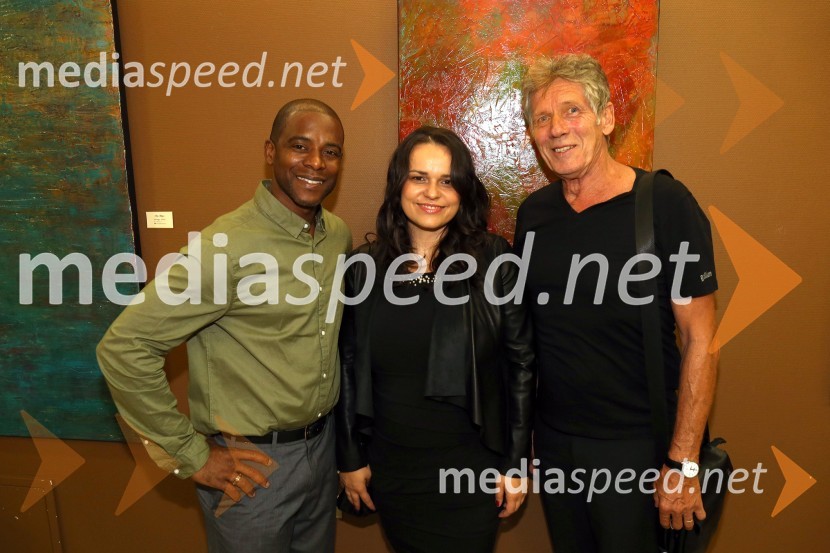  Alberto Luis Copello Cleger, slikar;  Maja Fabijan, slikarka;  Bojan Maroševič, igralecOtvoritev likovne razstave z naslovom Mir