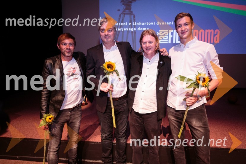  Lado Bizovičar, igralec;  Marko Miladinović, direktor podjetja Armada, televizijski voditelj, igralec;  Boris  Petkovič, režiser in scenarist;  Klemen Kostrevc, igralecKošarkar naj bo, predpremiera filma