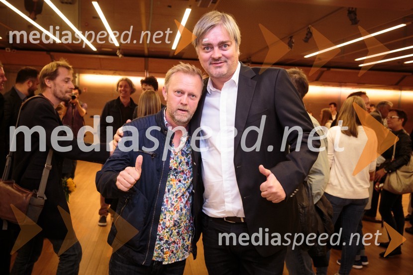  Matjaž Javšnik, igralec;  Marko Miladinović, direktor podjetja Armada, televizijski voditelj, igralecKošarkar naj bo, predpremiera filma