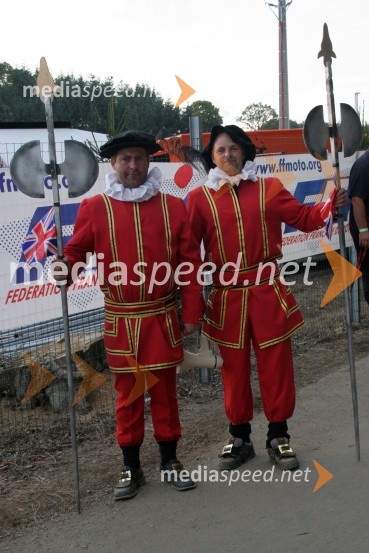 Angleška navijača v popolni opraviMOTOKROS, Pokal narodov 2005 - kvalifikacije, Ernee, Francija