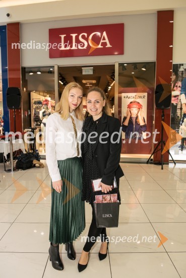 Maja Ratajc, art direktorica, Lisca;  Barbara Pungerčič Puntar, vodja marketinga v podjetju LiscaAna Bucik, nova ambasadorka znamke Lisca