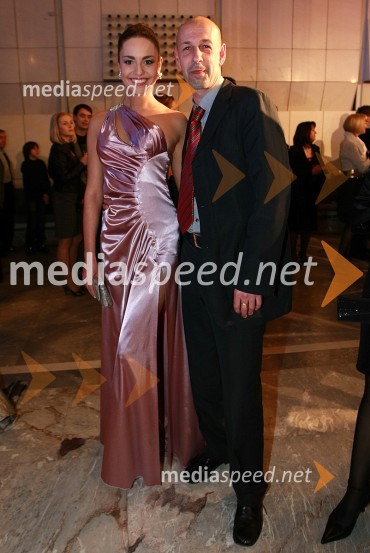 Tadeja Ternar, Miss Slovenije 2007 in Jože Činč, televizijski voditeljViktorji 2007, rdeča preproga, zakulisje, after party