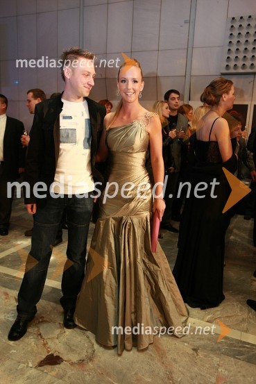 Rok Ostrež in Ota Roš, moderatorja na Radiu AntenaViktorji 2007, rdeča preproga, zakulisje, after party