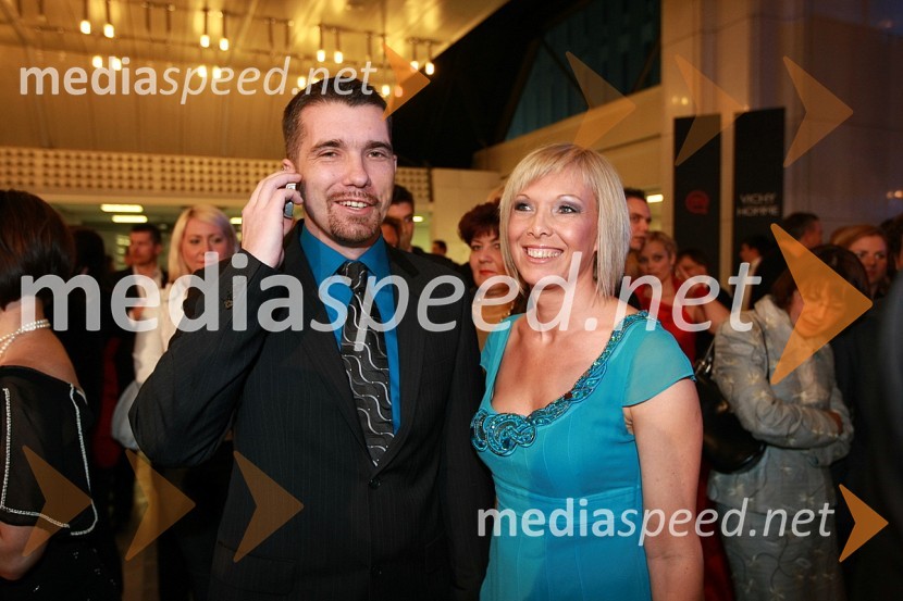 Matej Špehar - Racman, radio Aktual z ženo NivesViktorji 2007, rdeča preproga, zakulisje, after party