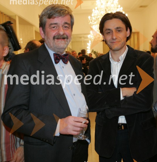 Jaroslaw Skrušny, predsednik strokovne žirije 40. Borštnikovega srečanja in Samo M. Strelec, umetniški vodja drame SNG Maribor40. Borštnikovo srečanje, podelitev Borštnikovega prstana