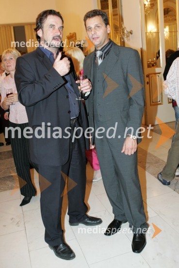 Primož Bebler, umetniški vodja SNG Nova Gorica in Danilo Rošker, direktor SNG Maribor40. Borštnikovo srečanje, podelitev Borštnikovega prstana