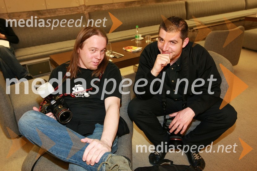 Miro Majcen in Aljoša Kravanja, ZaklopViktorji 2007, rdeča preproga, zakulisje, after party