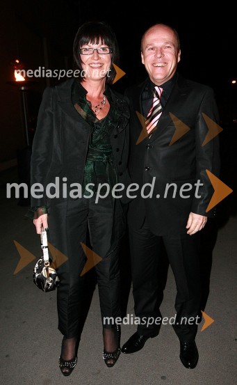 Andrijana Starina Kosem, predsednica nadzornega sveta Dela in Marjan Jurenec, direktor Pro PlusViktorji 2007, rdeča preproga, zakulisje, after party