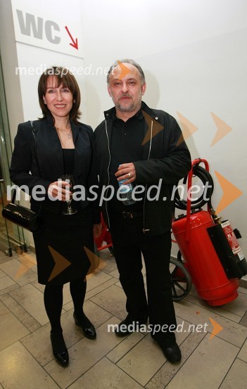 Alenka Arko, TV voditeljica in Feri Lainšček, pisateljViktorji 2007, rdeča preproga, zakulisje, after party