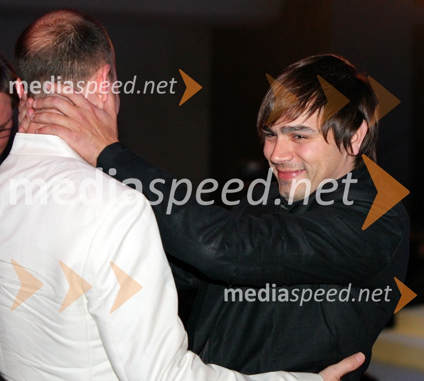 Igor Gajič, režiser in ko-scenarist oddaje As ti tud not padu, in Lado Bizovičar, voditelj oddaje As ti tud not padu 
Viktorji 2007, rdeča preproga, zakulisje, after party