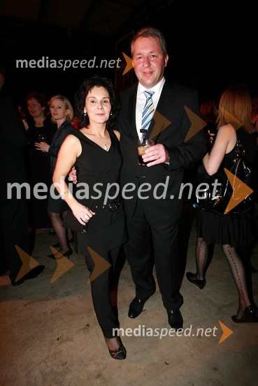 Štefan Vöröš, generalni direktor AC - Intercar in soproga RenataViktorji 2007, rdeča preproga, zakulisje, after party