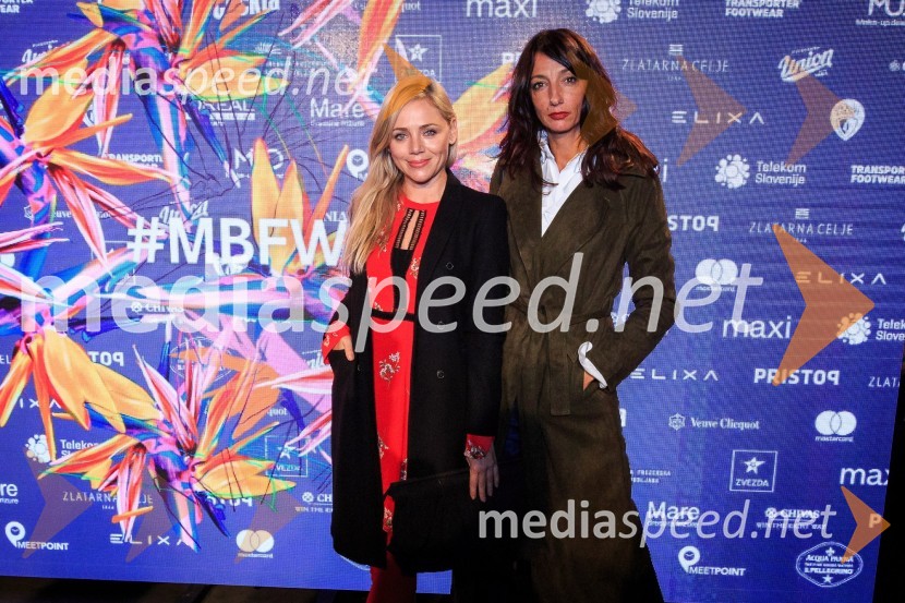  Katarina Čas, igralka, voditeljica;  Vesna Milek, novinarka in publicistkaMercedes-Benz Fashion Week 2017, sobota