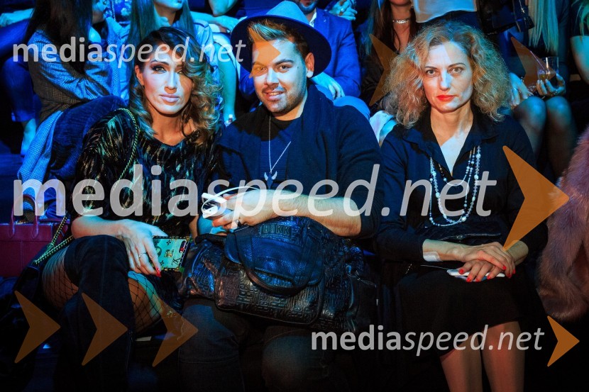  Hana Hadžiavdagić Tabaković;  Nejc Simšič, novinar;  Hermina Kovačič, svetovalka za odnose z javnostmiMercedes-Benz Fashion Week 2017, sobota