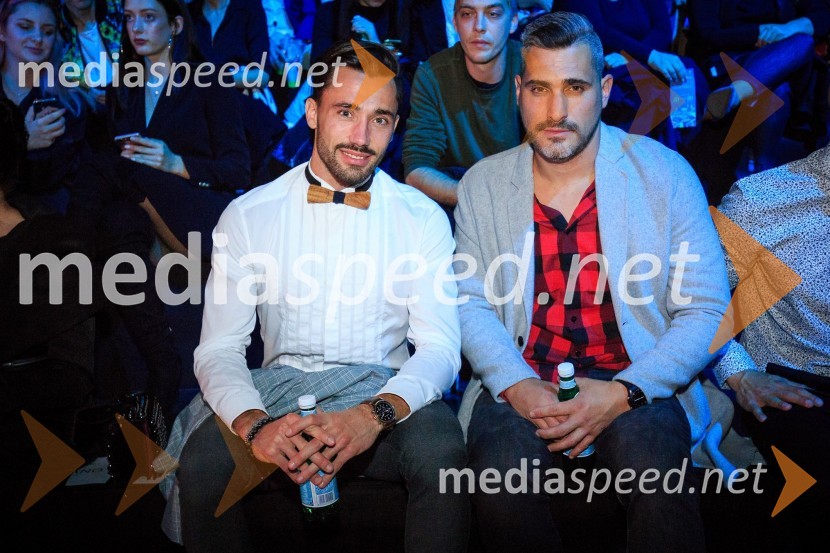  Gašper Tratnik, maneken;  Jan Macarol VrabecMercedes-Benz Fashion Week 2017, sobota