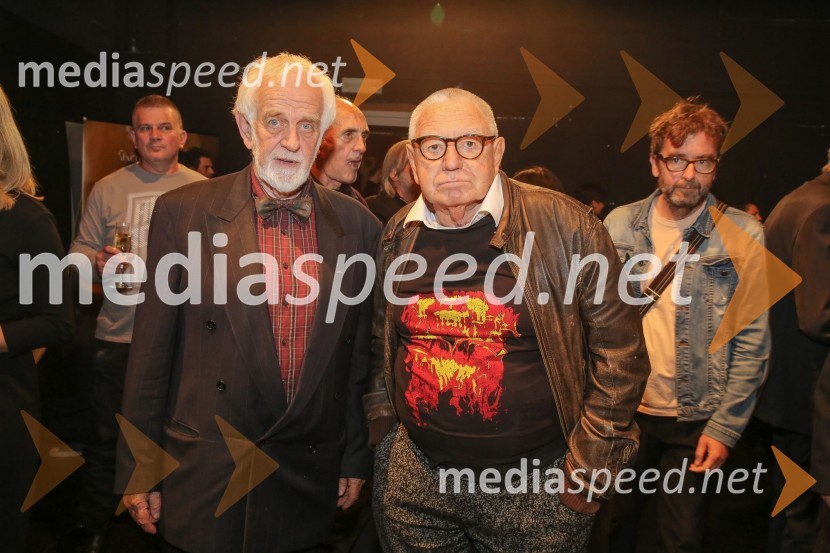  Mitja Meršol, nekdanji poslanec in dolgoletni urednik časopisa Delo;  Dušan Jovanović, režiserZid, jezero, premiera predstave