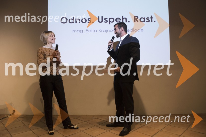 mag. Edita Kuhelj Krajnović, direktorica, Mediade;  Marko Potrč, televizijski voditeljAkademija PRVA: Posel smo ljudje