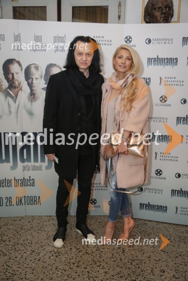  Sašo Dimitrievski, partner, Pristop;  Lucija Gubenšek, manekenka,  solastnica in brand maneger znamke SusnyaraPrebujanja, premiera filma