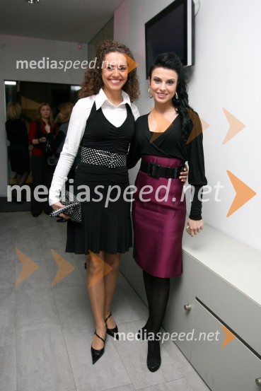 Tadeja Ternar, Miss Slovenije 2007 in Tina Vajzovič, manekenkaModni dogodek Fashion show 2008 Optike Auer v Porsche Ptujska cesta Maribor