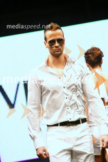 Gašper Grošelj, manekenModni dogodek Fashion show 2008 Optike Auer v Porsche Ptujska cesta Maribor