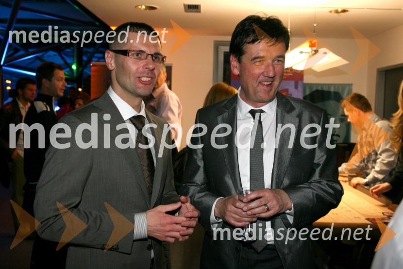 Bojan Varjačić, hrvaški podjetnik in Bojan Auer, lastnik Optike AuerModni dogodek Fashion show 2008 Optike Auer v Porsche Ptujska cesta Maribor