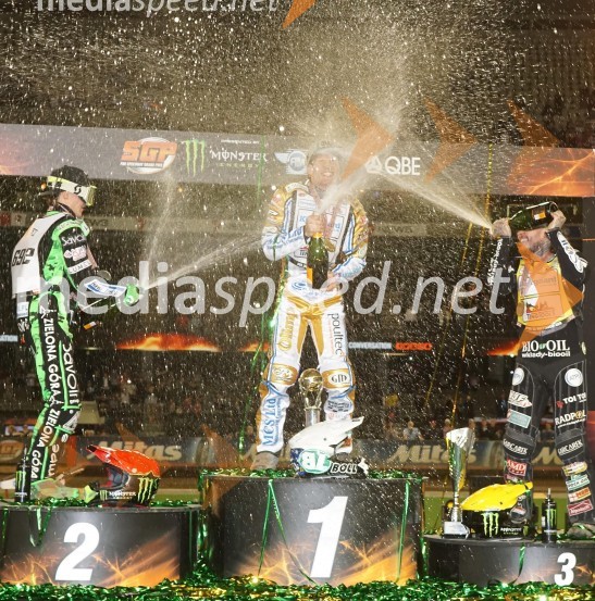  Patryk Dudek, speedwayist (Poljska);  Jason Doyle, speedwayist (Avstralija);  Tai  Woffinden, speedwayist (Velika Britanija)Matej Žagar sedmi na svetu