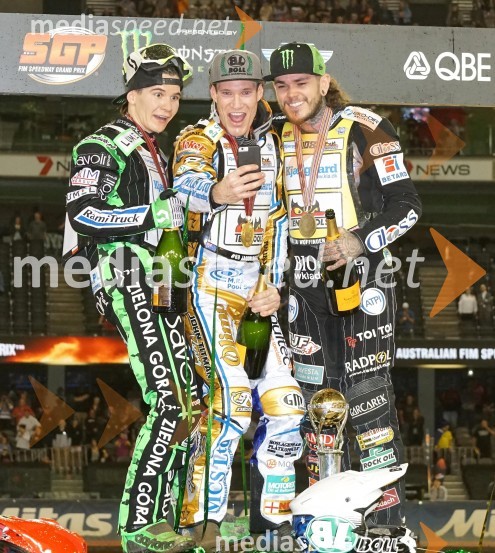  Patryk Dudek, speedwayist (Poljska);  Jason Doyle, speedwayist (Avstralija);  Tai  Woffinden, speedwayist (Velika Britanija)Matej Žagar sedmi na svetu