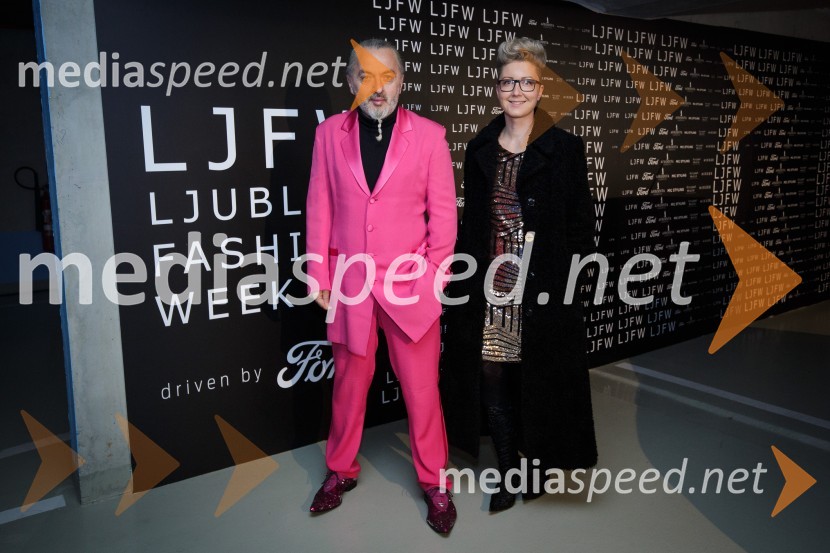  Milan Gačanovič - Gacho, oblikovalec;  Nina  Žnideršič, fotografinjaLjubljana Fashion Week (LJFW) 2017, četrti dan