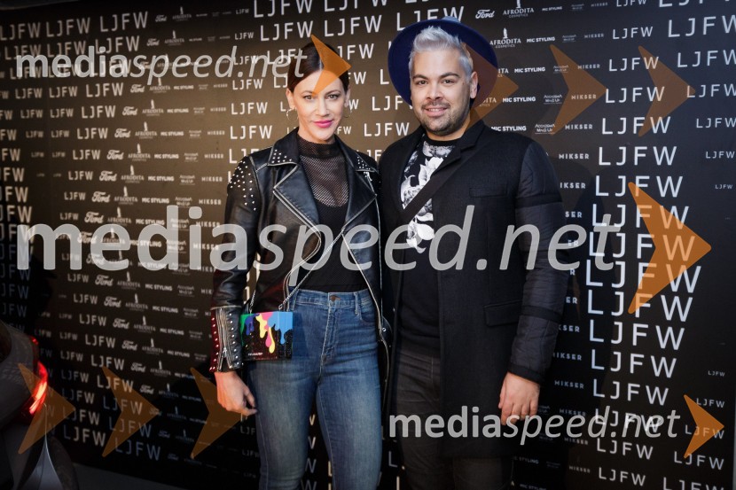  Hannah Mancini, pevka;  Nejc Simšič, novinarLjubljana Fashion Week (LJFW) 2017, četrti dan
