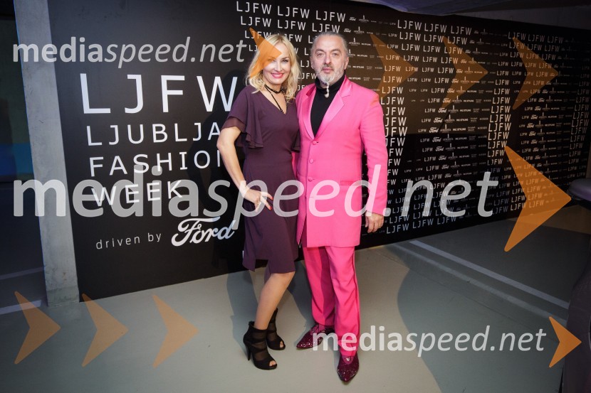  Tanja Ribič, igralka;  Milan Gačanovič - Gacho, oblikovalecLjubljana Fashion Week (LJFW) 2017, četrti dan