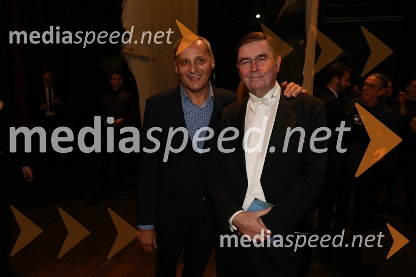  Danilo Rošker, direktor SNG Maribor;  Simon Robinson, dirigentSilfida, premiera baleta