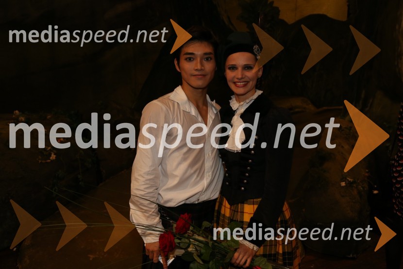  Yuya Omaki, baletni solist;  Tijuana Križman Hudernik, baletna solistkaSilfida, premiera baleta